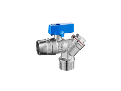 Wall mounted corner filter ball valve / outer wire